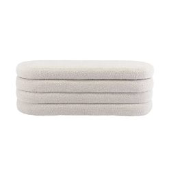 Alternative view of Mekka Boucle Oval Storage Ottoman