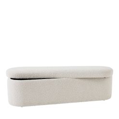 Mekka II Boucle Oval Storage Ottoman