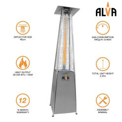 Alternative view of Alva - Designer Quartz-Glass Gas Patio Heater