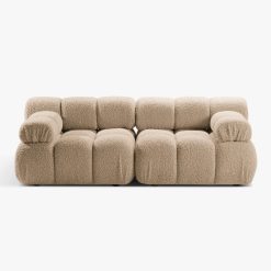 Berlin Boucle Fabric Two-Seater Couch
