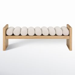 Reece Boucle Wood Bench