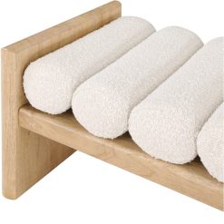 Alternative view of Reece Boucle Wood Bench