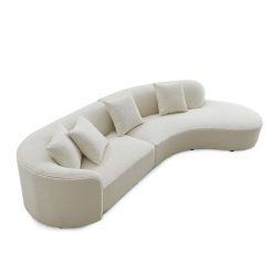 Alternative view of Tuna Curved Boucle Fabric Couch