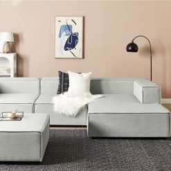 Zen Modular Linen L Shaped Couch - Image 6